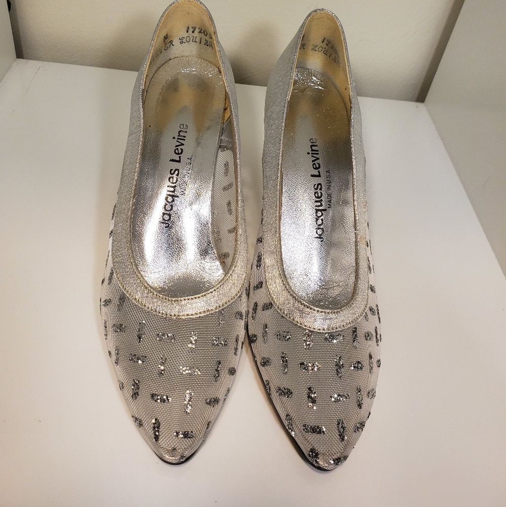 Jaques Levine Silver Heels Vintage